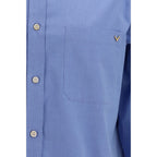 Valentino Blue Cotton Shirt Valentino