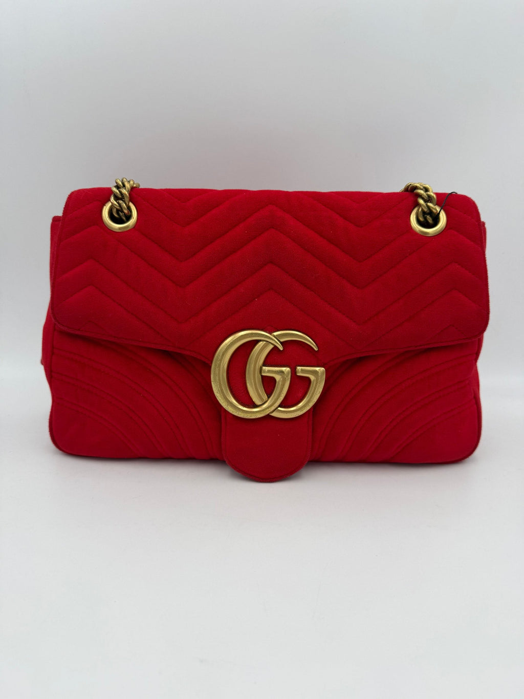 Gucci GUCCI MARMONT Red Velvet Handbag Gucci