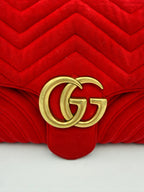 Gucci GUCCI MARMONT Red Velvet Handbag Gucci