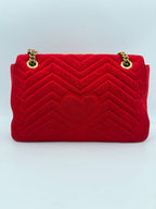 Gucci GUCCI MARMONT Red Velvet Handbag Gucci