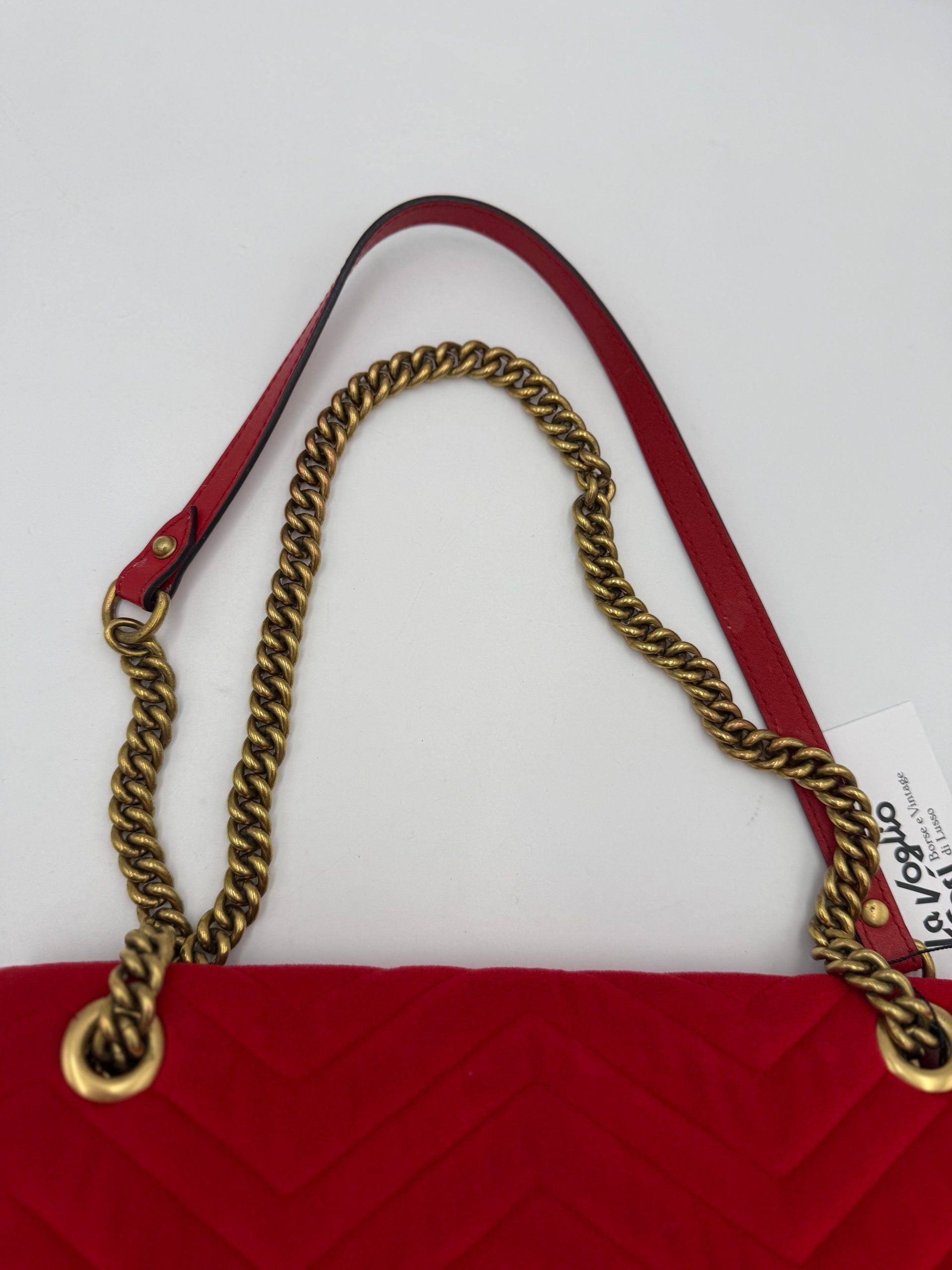 Gucci GUCCI MARMONT Red Velvet Handbag Gucci