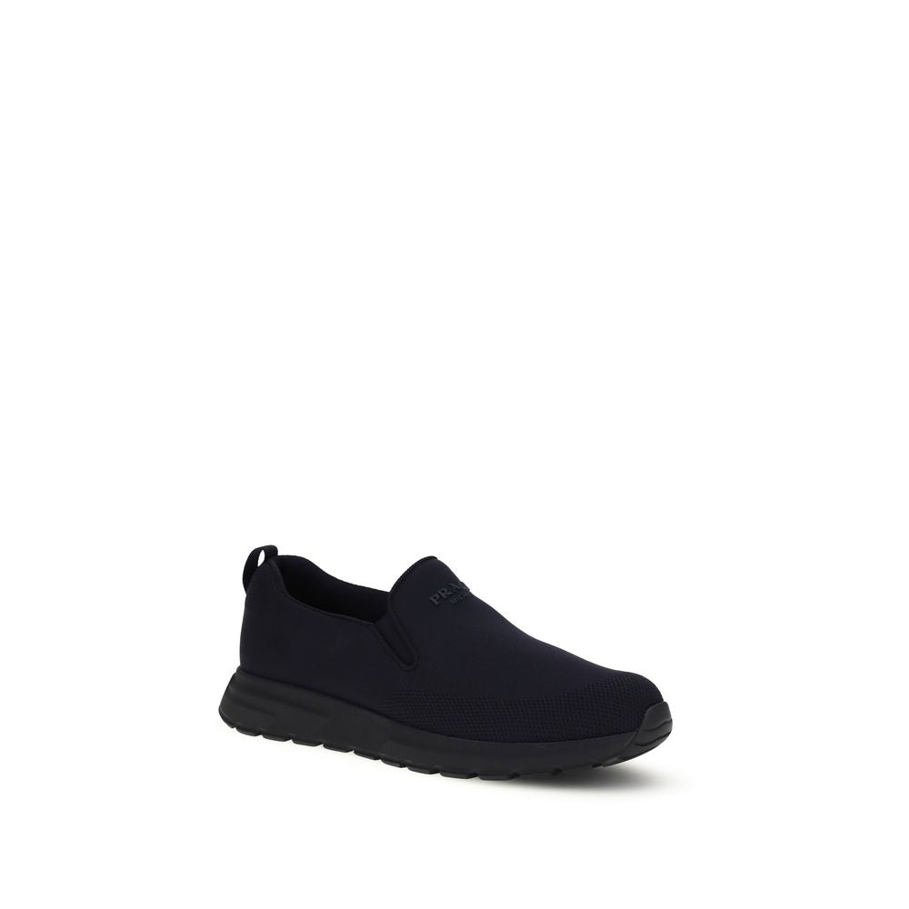 Prada Blue Fabric Sneakers Prada
