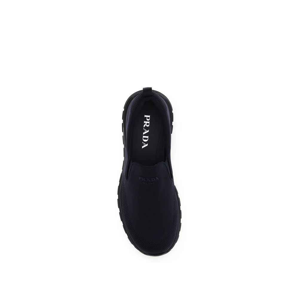 Prada Blue Fabric Sneakers Prada