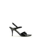 Balenciaga Black Calf Leather Bos Taurus Stiletto Heel Sandals Balenciaga
