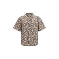 Prada Brown Cotton Pattern Shirt Prada