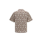 Prada Brown Cotton Pattern Shirt Prada