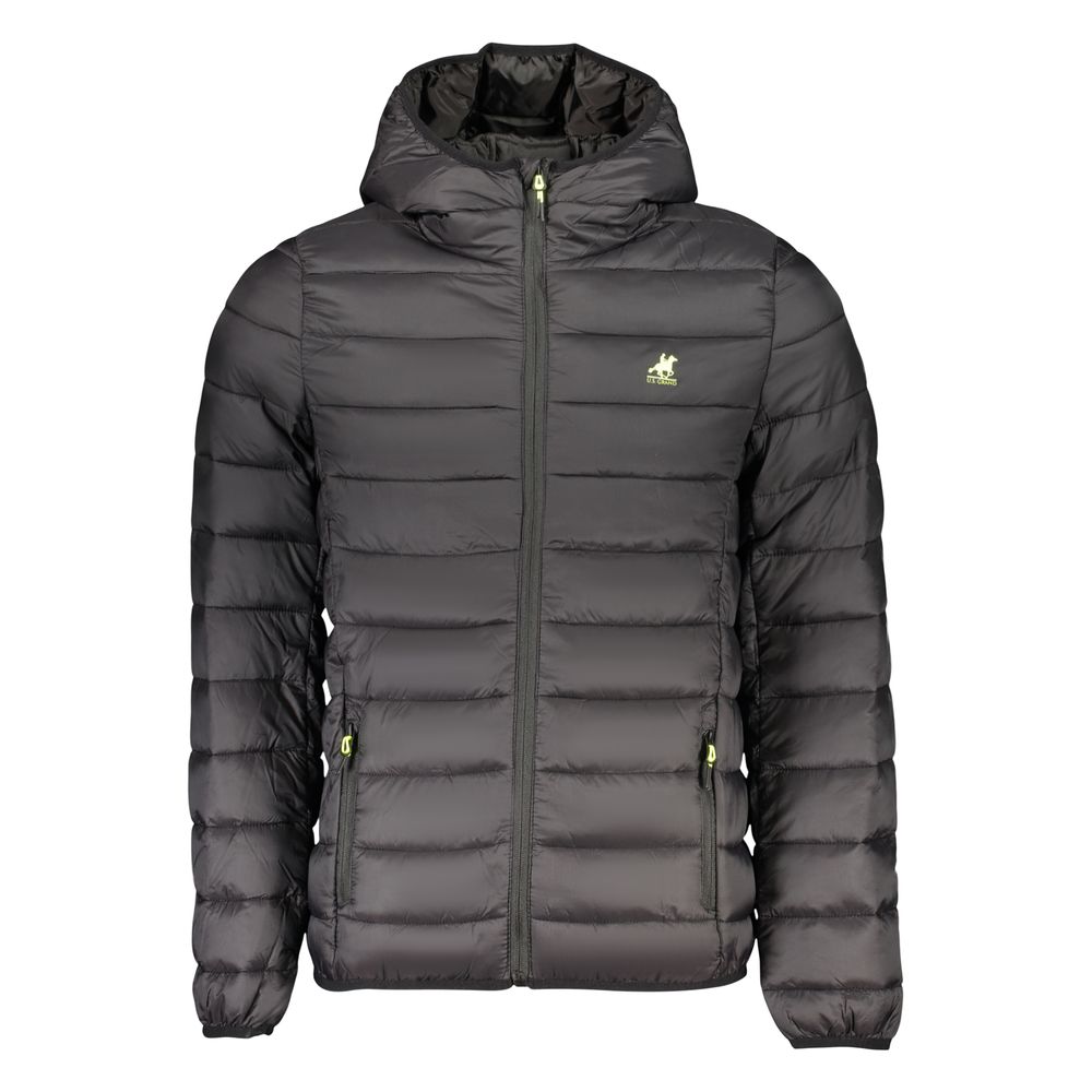U.S. Grand Black Polyester Men's Jacket U.S. Grand