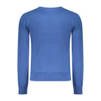 U.S. Grand Blue Cotton Men Sweater U.S. Grand