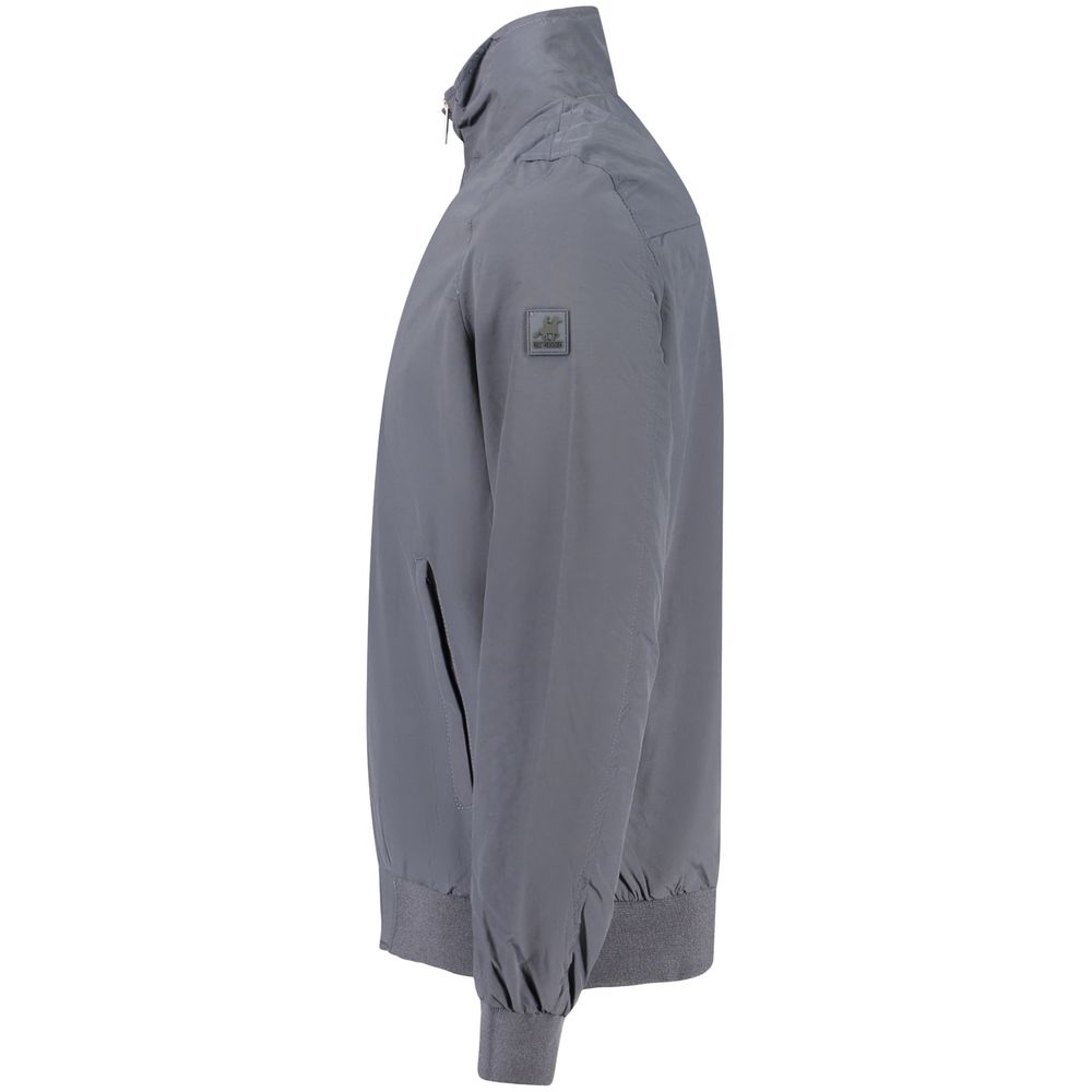 U.S. Grand Blu Polyester Men Jacket U.S. Grand