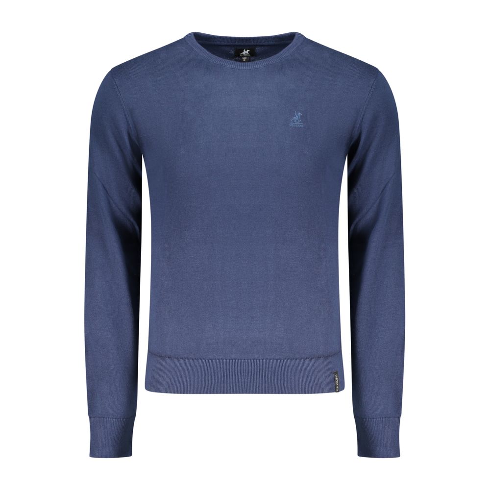 U.S. Grand Blu Cotton Men Sweater U.S. Grand