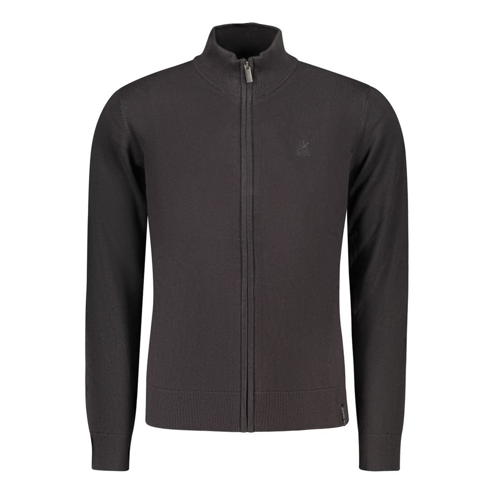U.S. Grand Black Cotton Men's Cardigan U.S. Grand