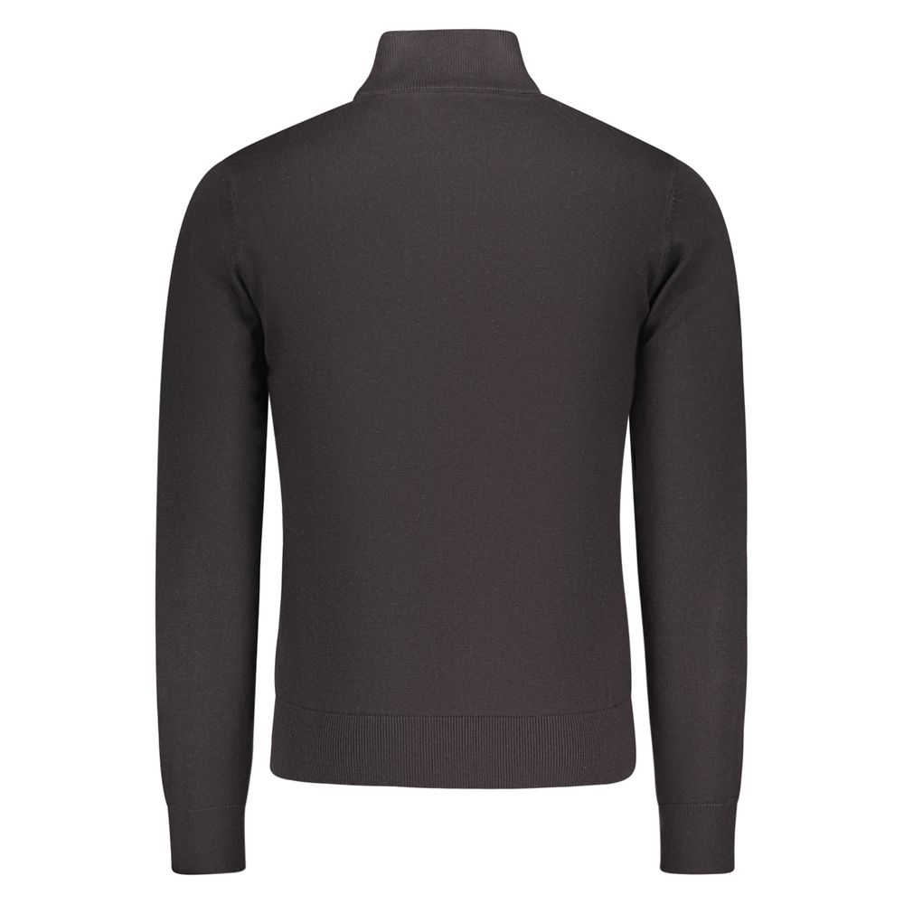 U.S. Grand Black Cotton Men Sweater U.S. Grand