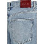 Gucci Blue Cotton Straight-Leg Jeans Gucci