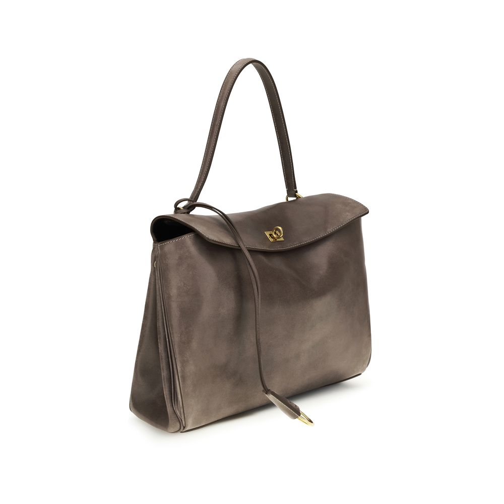 Balenciaga Gray Lamb Ovis Aries Aries Shoulder Bag Balenciaga