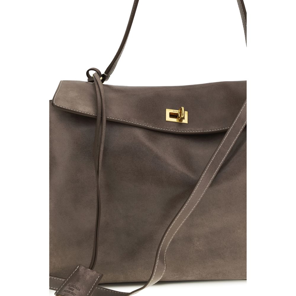 Balenciaga Gray Lamb Ovis Aries Aries Shoulder Bag Balenciaga