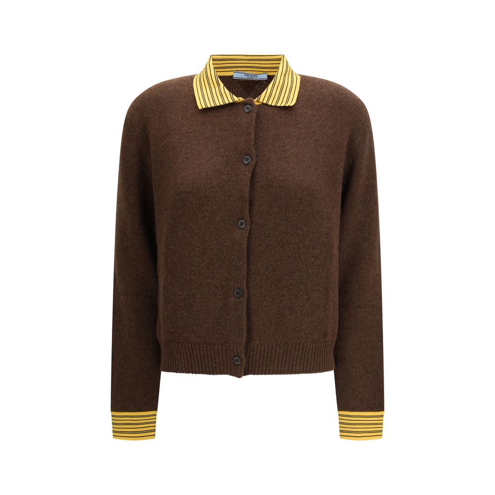 Prada Brown Cashmere Cardigan Prada