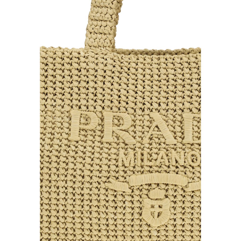 Prada Beige Raffia Shoulder Bag Prada