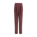 Saint Laurent Purple Silk Dress Pants Saint Laurent