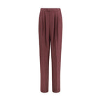 Saint Laurent Purple Silk Dress Pants Saint Laurent