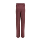 Saint Laurent Purple Silk Dress Pants Saint Laurent