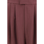 Saint Laurent Purple Silk Dress Pants Saint Laurent