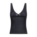 Saint Laurent Black Silk Sleeveles T-Shirt Saint Laurent
