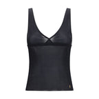 Saint Laurent Black Silk Sleeveles T-Shirt Saint Laurent