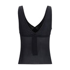 Saint Laurent Black Silk Sleeveles T-Shirt Saint Laurent
