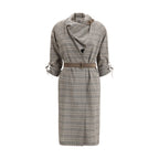 Burberry Gray Wool Casual Dress Burberry