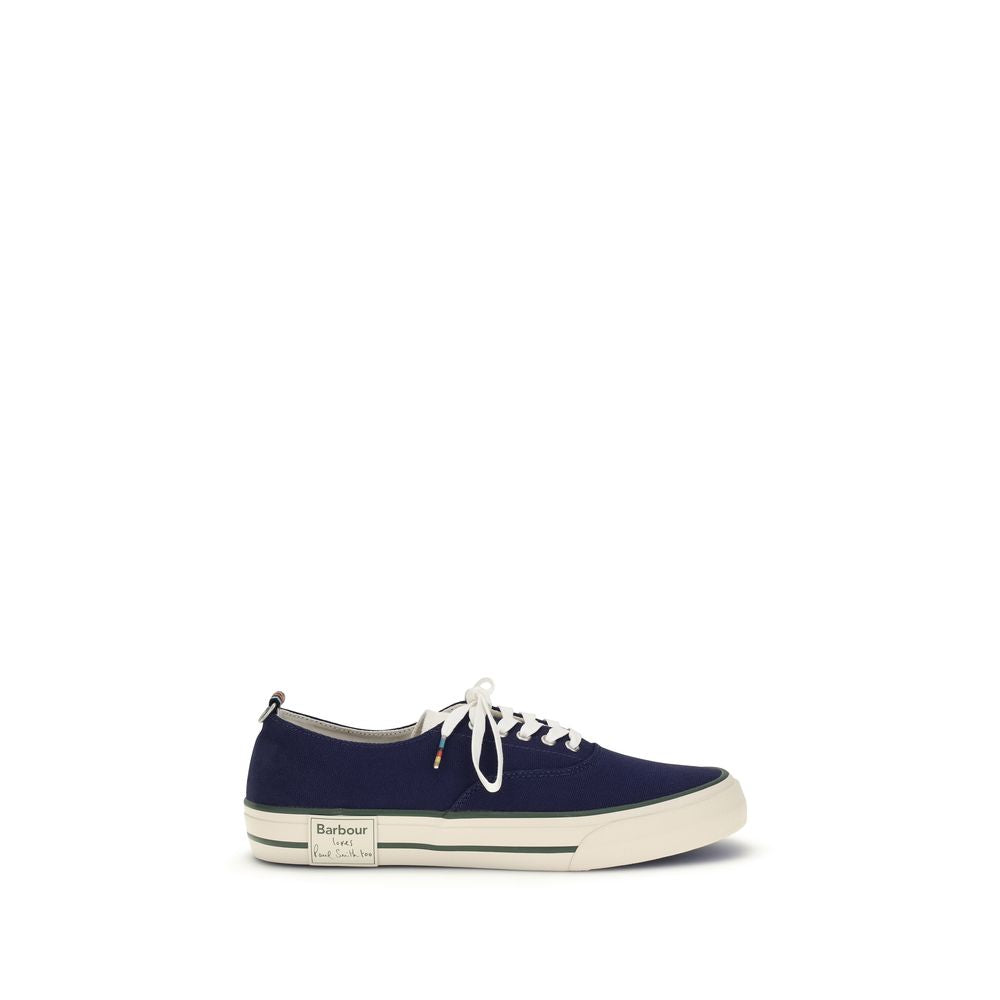 Barbour Blue Cotton Low Top Sneakers Barbour