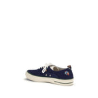 Barbour Blue Cotton Low Top Sneakers Barbour