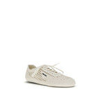 Prada Beige Fabric Low Top Sneakers Prada
