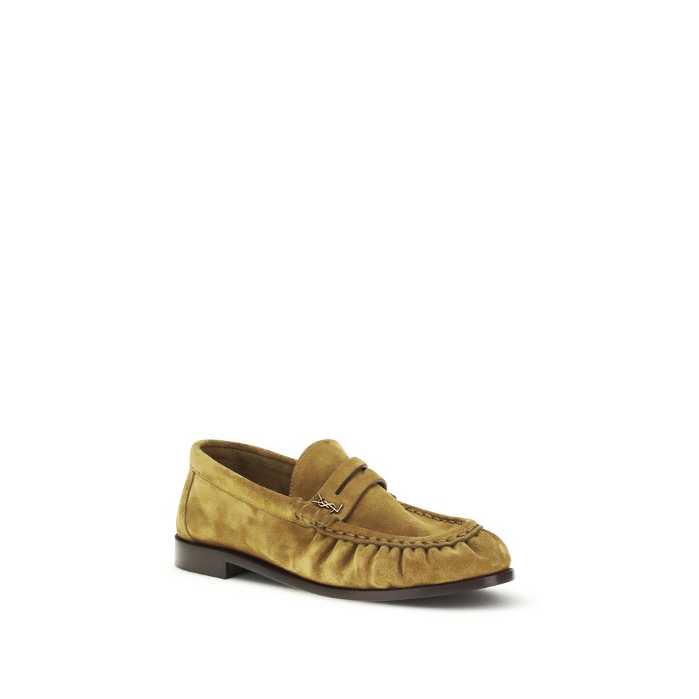 Saint Laurent Beige Calf Leather Bos Taurus Slip-On Loafers Saint Laurent