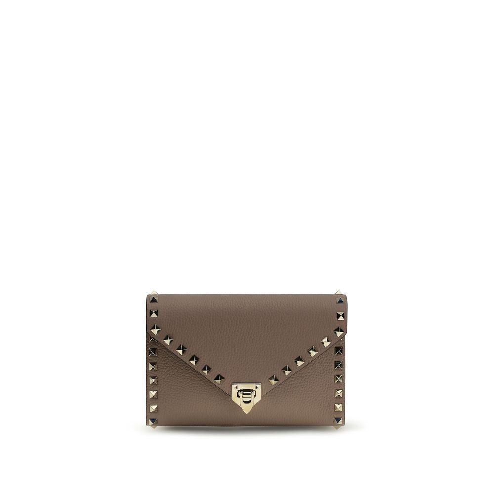 Valentino Garavani Brown Calf Leather Bos Taurus Wallet Valentino Garavani
