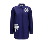 Fendi Blue Cotton Shirt Fendi