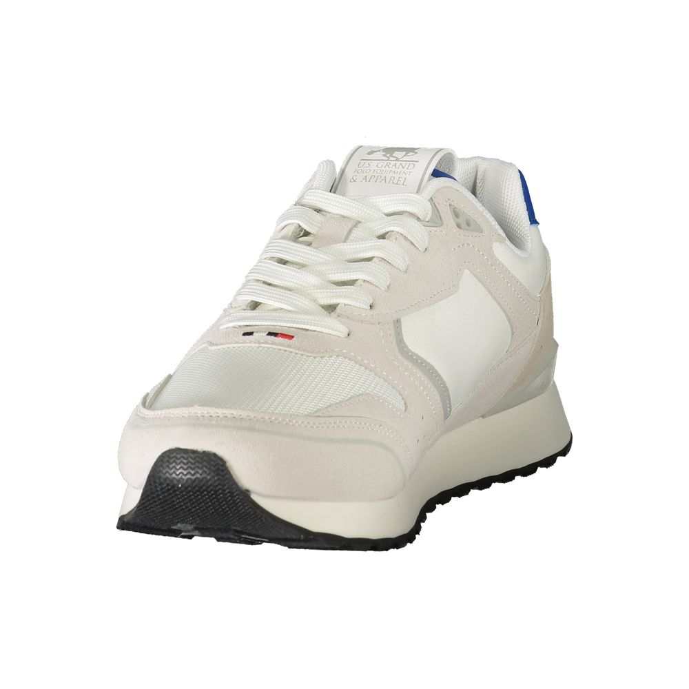 U.S. Grand White Polyester Men's Sneaker U.S. Grand