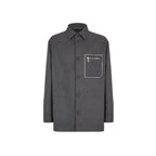 Fendi Gray Cashmere Coat Fendi