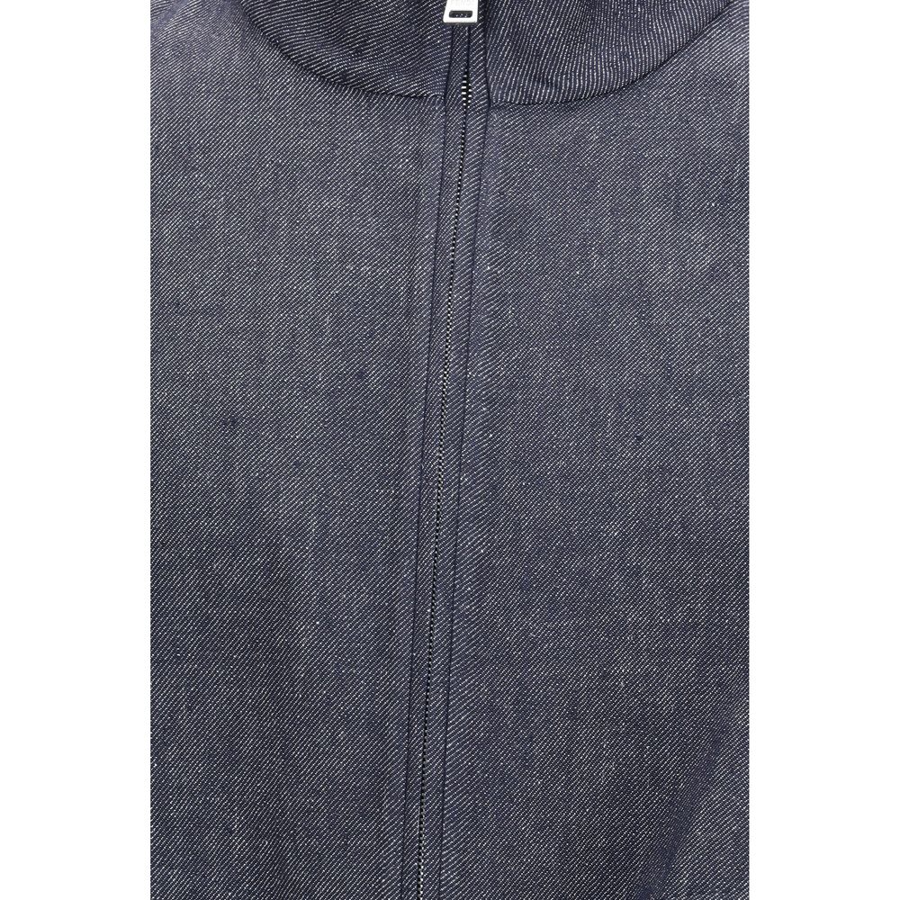 Fendi Blue Linen Denim Jacket Fendi