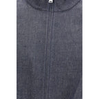 Fendi Blue Linen Denim Jacket Fendi