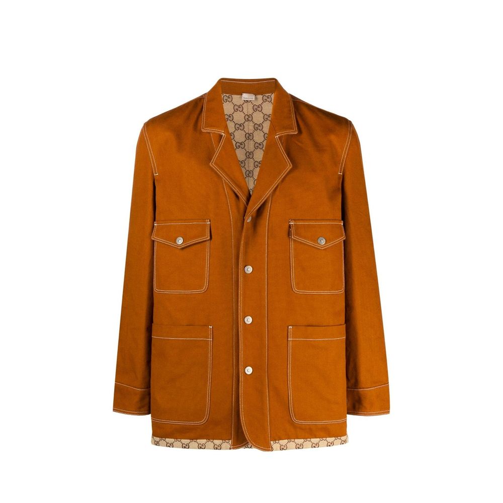 Gucci Brown Cotton Coat Gucci