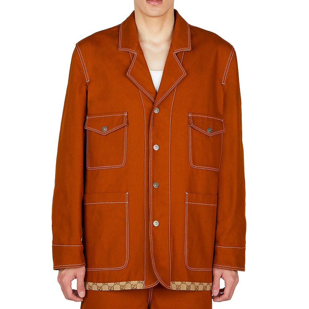Gucci Brown Cotton Coat Gucci