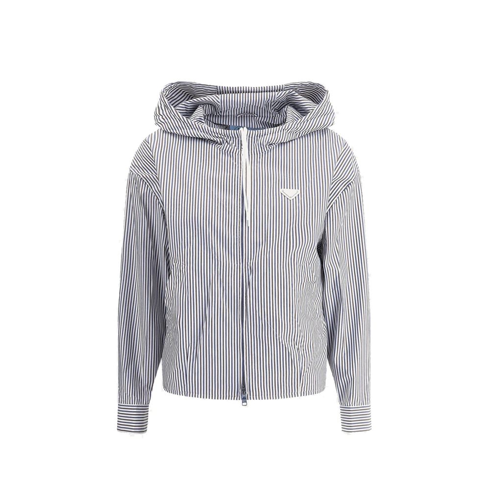 Prada Blue Polyamide Bomber Prada