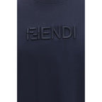 Fendi Blue Cotton T-Shirt Fendi
