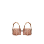 Valentino Garavani Beige Calfskin Mid Heel Pumps Valentino Garavani