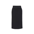 Fendi Black Virgin Wool Long Skirt Fendi