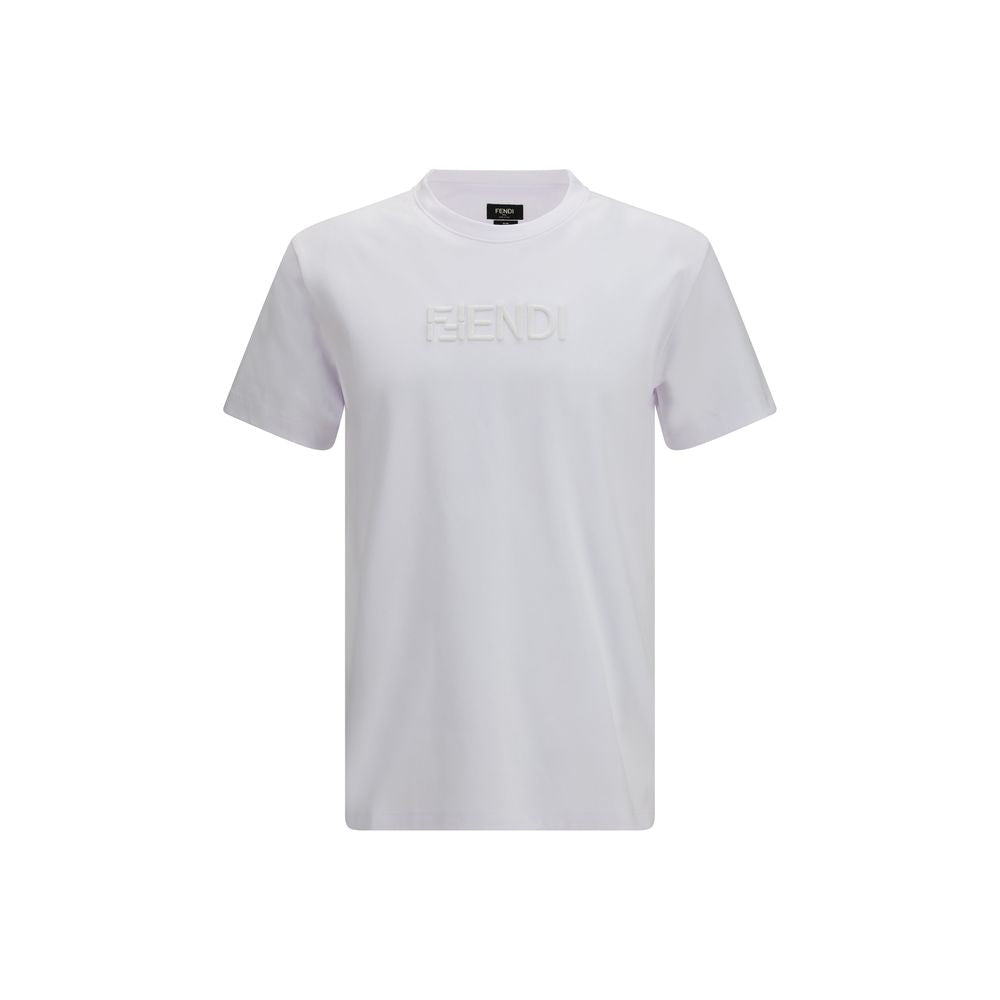 Fendi White Cotton T-Shirt Fendi