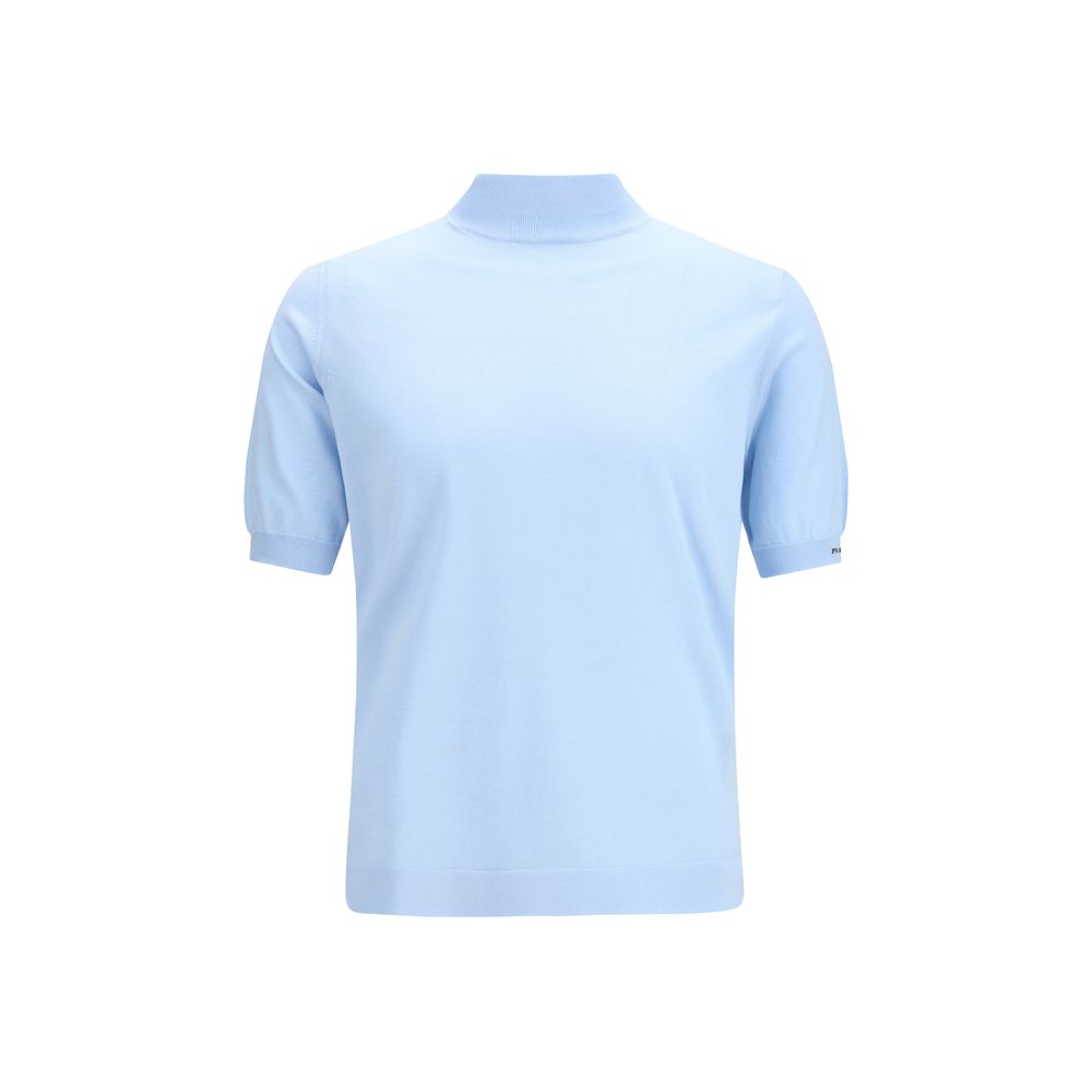 Prada Blue Cotton Sweatshirt Prada