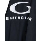 Balenciaga Black Cotton Casual Dress Balenciaga
