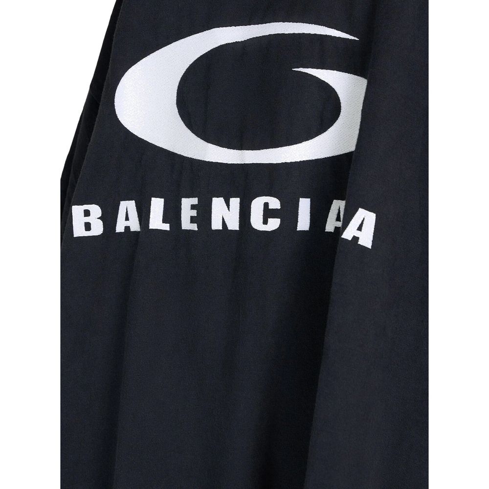 Balenciaga Black Cotton Casual Dress Balenciaga