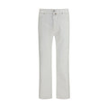 Jacob Cohen White Cotton Straight-Leg Jeans Jacob Cohen